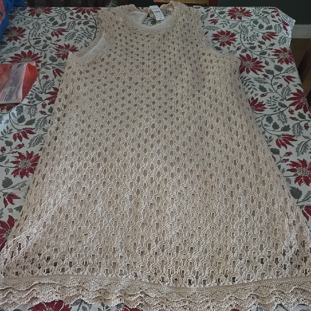 Jcrew NWT Cream Sleeveless Sweater Dress